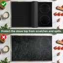 LONGKING Stove Top Cover for Electric Stove - Silicone Stove Mat for Glass Top Stove, Dish Drying Mats For Kitchen, Range Covers for Electric Stove (Black Grid, 28 x 20)