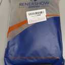 RENERSHOW Layered Blonde Bob Wigs for White Women with Bangs Straight Short Hair Wig Synthetic Ombre Blonde Highlight Bobo Haircuts 12inch Average Size Natural Daily Party Wig