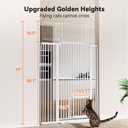 COMOMY 71" Extra Tall Pet Gate, 29.5-43" Wide with Adjustable Cat Door
