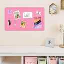 Vuzvuv Pink 28"x16" Large Cork Board with 50 Push Pins for Valentine's Day, Self-Adhesive Bulletin Board for Wall, Felt Pin Vision Board for Paste Notes,Schedules Offices Home