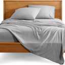 Bare Home Split Head Flex King Sheet Set - 1800 Ultra-Soft Microfiber Bed Sheets - Double Brushed - Deep Pockets - Easy Fit - 4 Piece Set - Bedding Sheets & Pillowcases (Light Grey)