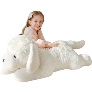 IKASA Giant Labrador Dog Stuffed Animal Puppy Plush Toy,30" Big Large Jumbo Soft Toys,Cute Huge Size Fat Fluffy Plushy Plushie,Gifts for Kids