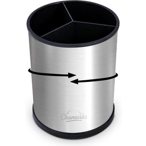 Kitchen Utensil Holder and Countertop Organizer. (Silver)