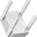 WiFi Extender Signal Booster Dual Band 5.8GHz&2.4GHz, WiFi Booster for Home Covers Up to 10200 Sq.ft and 45 Devices, Wireless Signal Amplifier 1200Mbps WiFi Repeater w/Ethernet Port, 1-Tap Setup