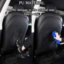 for Tesla Model Y 3 S X (Juniper & Highland Included) Seat Back Kick Protectors for Kids Kick Mats Leather Back Seat Cover Protect from Mud, Stains, Scratches, Set of 2 for Tesla Accessories
