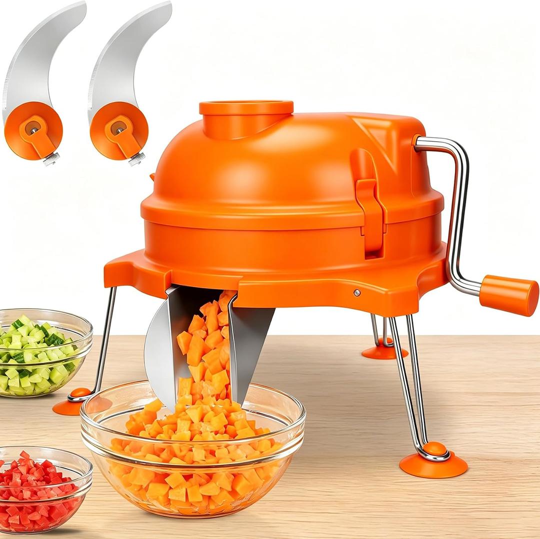 CL003 Dynacube Vegetable Dicer Commercial, 2 PCS Replaceable Blades