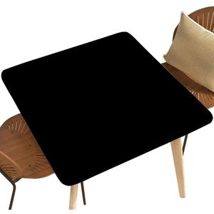 Black Waterproof Stretch Tablecloth for Square Table 54"x54", Wipeable Tablecloth Elastic for Indoor Outdoor Garden Picnic Party