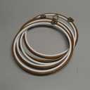 PATIKIL 8inch Embroidery Hoop, 4pcs Cross Stitch Hoop Rubber Imitated Wood Circle Frame Ring for Embroidery Art Craft Sewing Ornaments Hanging Decoration