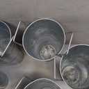 Set of 6 Galvanized Metal Vases 10inch Small Rustic Flower Bucket Flower Vases for Bouquet Farmhouse French Flowers Bucket with Handles for Home Decor and Wedding Table Centerpiece Decor