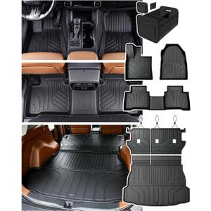 Floor Mats for Toyota RAV4 2026 Hybrid,All Weather Floor Liners & Trunk Cargo Liner with Backrest Mat and Car Trunk Organizer Accessories