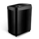 8 Gallon Motion Sensor Trash Can with Roll Lid & Wheels - Automatic Touchless Trashcans for Kitchens, Bedroom, Office Trash Bin (Black)