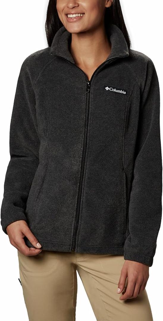 Columbia Women's Benton Springs Full Zip Large, Charcoal Heather