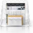 Acrylic Mail Organizer for Desk, Premium Clear Acrylic 3-Slot Organizer, 2-Pack German-Standard PMMA, Crystal-Clear, Non-Yellowing, Multi-Use for Office, Home, Student Workspace & Makeup Storage