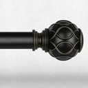 Black Curtain Rod 36-91 Inch, Boho Decorative Antique Drapery Pole
Heavy Duty Adjustable 1 Inch Diameter Rod, Rustic Farmhouse & Coastal Style, Vintage Window Treatment, Easy Installation