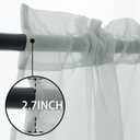 youleyar Sheer Outdoor Curtains for Patio Waterproof 2 Panels Linen Look Rod Pocket Indoor Grey Voile Curtain for Living Room, Bedroom, Porch, Pergola, Cabana, Gazebo(100x108 Inch, Grey)