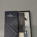 Majohn A1 Retractable Fountain Pen Extra Fine Nib with Box, Silver Stripe Metal Ink Pen with Converter Writing Set (With Clip Version)