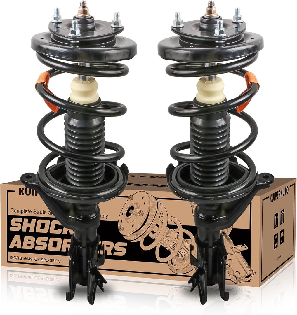 Front Complete Struts shocks Assembly w/Coil Spring 171433 171434 Compatible for 2001-2005 Honda Civic Compatible for 2001-2003 Acura EL Shock Absorbers Replacement 2PCS