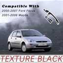 TQPONLY Exterior Door Handle for 2000-2007 Ford Focus/2001-2006 Mazd-a Tribute-Front Left&Right Replacement with Keyhole,Outer Door Handle Assembly (Texture Black)