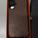 SHIELDON Top Grain Crazy Horse Leather Case for iPhone 16 6.1", Compatible with MagSafe, [Camera Button Updated], Magnetic Wireless Non-Slip Shock-Absorbent Charging Cover - Crazy Horse Dark Brown