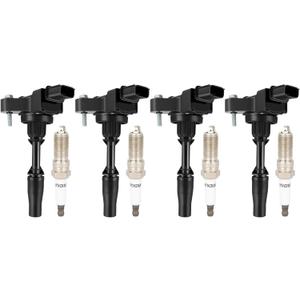ECCPP UF680 4 ignition coils with 4 iridium Spark Plugs for Chevrolet Camaro 2016-2018 Colorado 2015-2018 Impala 2014-2019 Malibu 2013-2018 2.0L 2.5L UF680 C1827