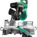 Metabo HPT 12-Inch Dual Bevel Sliding Miter Saw, 4000 RPM No-Load Speed, 45 Left and Right Bevel Range, Precision Miter Angles, 9 Detent Stops, Xact Cut Shadow Line, C12RSH3