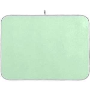 Mint Green Dish Drying Mat for Kitchen Counter Green Drying Mats Ultra Absorbent Reversible Microfiber Kitchen Countertop Protector Dishes Pad Large18x24 inch