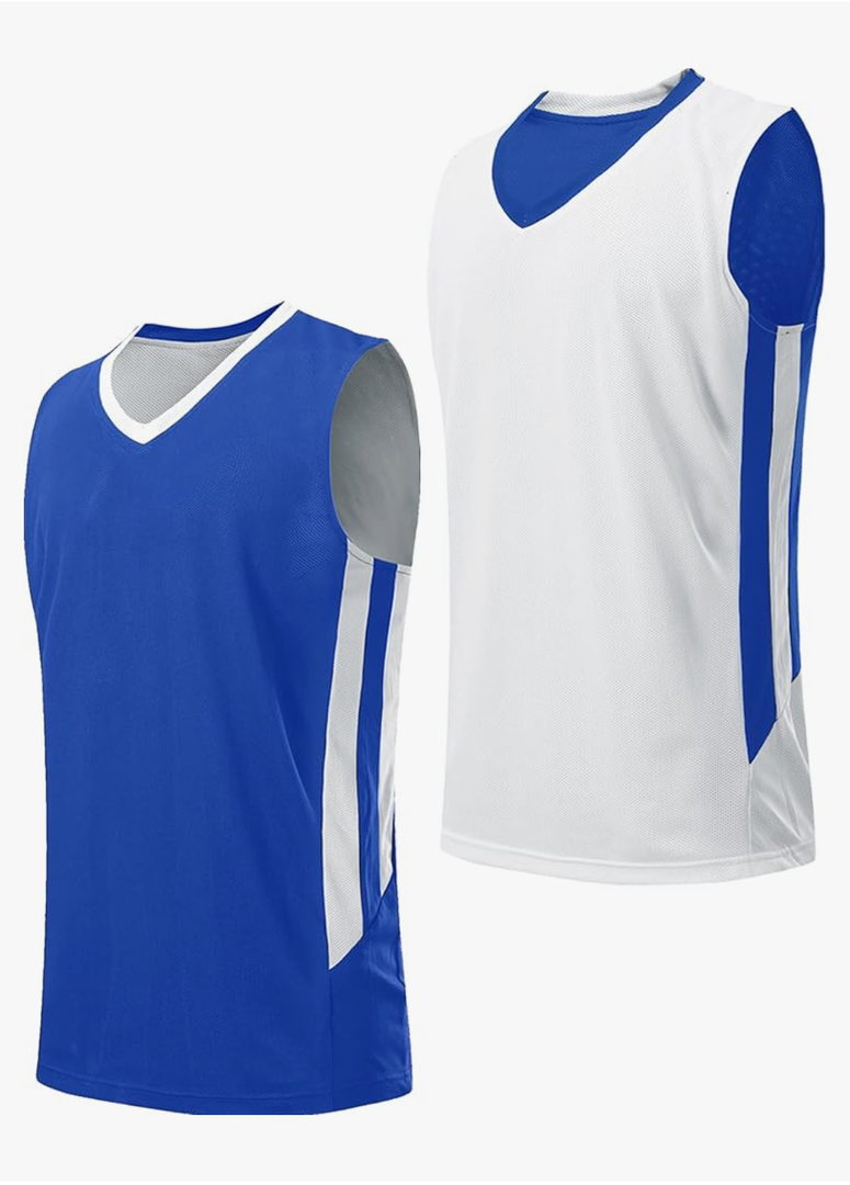 Youth Boys Reversible Mesh Performance Athletic Basketball Jerseys Blank Team Uniforms for Sports Scrimmage S