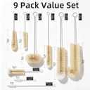 Masthome 9 Pieces Bottle Brush Set, Long Handle Bottle Cleaner for Washing Narrow Neck Wine/Beer Bottle, Hummingbird Feeder, Baby Bottle, Sports Bottle, Thermos, Flask