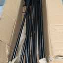 SMARTSTANDARD Hairpin Table Legs 20 Inch, 1/2'' in Diameter 3 Rods, Metal Home DIY Projects for Nightstand, Coffee Table, Dresser with Rubber Floor Protectors, Black, 4PCS