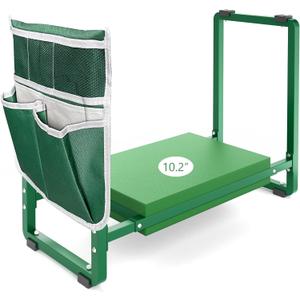 FLINTER Garden Kneeler and Seat, 10.2" Wider Heavy Duty Thick Gardening Bench for Kneeling and Seat - Multifunctional Kneeler Bench, Gardening Gifts for Women, Seniors, Grandparents, Green