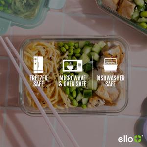 Ello Color Lock Glass Meal Prep container 2 prs