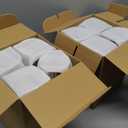 Glasses Set of 8, 12oz Clear Red/White, Long Stem Glasses for Party, Wedding and Home