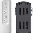 Ceiling Fan Remote Control Kit Compatible with Hampton Bay Hunter 99392 99770 99813 99815 99384 99772 99122 99123 99600, 3-Speed Control with Dimmer