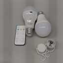 Neporal MagicGlow Rechargeable Light Bulbs with Remote, 3 Colors Shift + Dimmable Battery Powered Light Bulbs, USB Rechargeable, A19 Standard Emergency LED Light Bulbs, 15W, Up to 24 Hours, 2 Pack