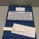 Harvopu Compatible for iPad 11th 10th Generation Case with Keyboard, Folio Cover with Pencil Holder, Multi-Touch Trackpad, 7 Color Backlit, Detachable Keyboard for iPad (A16) 11th/10th Gen (Navy Blue)