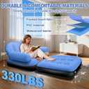 PRAXXIS Blow Up Pull Out Couch with Headboard,Inflatable Chair with Flocked Surface,Folding Inflatable Chairs for Adult,Portable Inflatable Sofa,Durable Inflatable Couch,Inflatable Couches for Camping