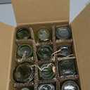 Small Mini Green Vintage Glass Bottles with Corks, Mini Vases, Decorative, Potion, Assorted Design Set of 12 pcs, 4.6 Inch Tall (11.43cm), 1.4 Inch Wide (3.56cm)