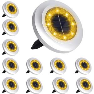 Solar Lights Outdoor, 12 Pack Solar Garden Lights for Pathway, Yard, Deck, Lawn, Patio, Walkway, Driveway, Step（Warmwhite）