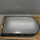 24x16 Arch Mirror Rectangle Wall Mounted Metal Frame Mirrors for Entryway Bedroom Bathroom Living Room 16 24 inch Black