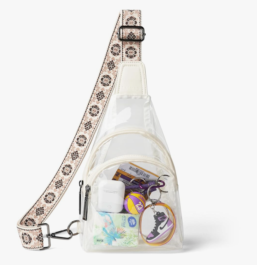 Clear bags Stadium Approved Crossbody Sling Bag Fanny Pack Backpack Purses for Women Men Belt bag for stadium events