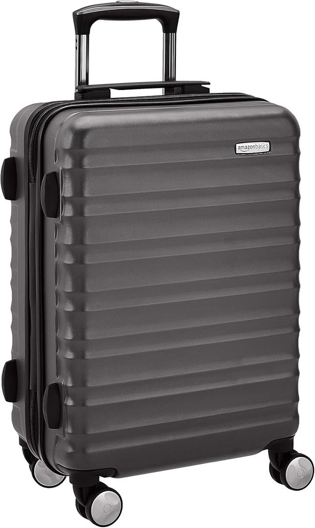 Premium Hardside Spinner Luggage with Built-in TSA Lock, Carry On 55cm, Black