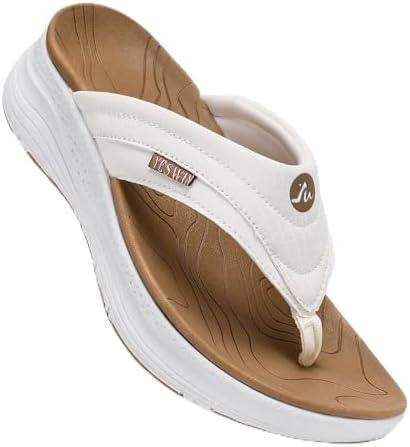 YESWIN Women's Orthotic Platform Flip Flop with Arch Support Ladies Comfortable Recovery Walking Thong Sandals Slip On Indoor Outdoor for Summer Beach, Size: 8