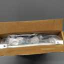 Fldofaves Dog Gate - 18"-45" Adjustable Extra Wide Metal Baby Gate to Step Over, 10" Tall Small Pet Gate with 3 Extension Kits, Pressure Mounted for Doorways & Stairs (White)