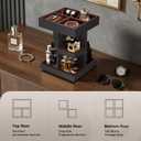 Spinning Cologne Organizer for Men, 3-Tier Wooden Perfume Organizer Rotating with Velvet Lining, Cologne Stand for Men for Dresser, Desk, Bathroom, Valentine's Day Gifts for Husband (Black)