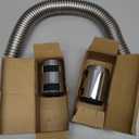 Universal 48" Flexible Radiator Hose Stainless Steel Universal Water Hoses Adapter Coolant Radiator Hose Kit Could be Used with 1-1/4", 1-1/2" or 1-5/8" Radiator Necks(Silver)