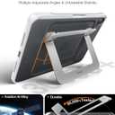 TORRAS Ostand K1 Guardian for iPad Air 11 inch Case M4/M3/M2 (2026/2025/2024), Ultra Stable Stand, Multiple Adjustable Viewing Angles, Slim Protective Kickstand Cover with Pencil Holder, White