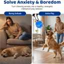 Interactive Dog Toys Ball for Boredom, 2 Modes Automatic Moving Bouncing Dog Toys for Aggressive Chewers, Durable E-TPU Smart Rolling Puppy Enrichment Toys with Rope for Medium Large Dogs