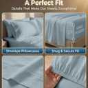 LANE LINEN 100% Cotton Sheets Full Size - Premium Sateen Weave for a Silky Finish - Hotel Collection Sheet Set - Snugly Fits Matresses Upto 15 '' Deep - Oeko TEX Certified Set - French Blue