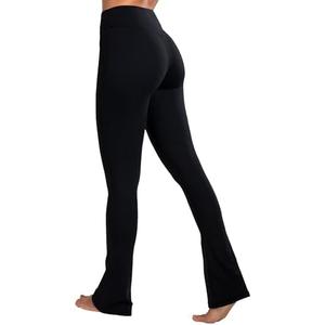 Sunzel High Waist Mini Flared Leggings for Women, Tummy Control Casual Flare Yoga Pants for Yoga Workout Gym M