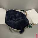 BENVWE Fluffy Faux Fur Throw Blanket for Couch, Soft Plush Thick Cozy Fuzzy Luxury Minky Bubble Blanket for Home Living Room Decor Gift for Women, Navy Blue, 51" x 63", 1100GSM